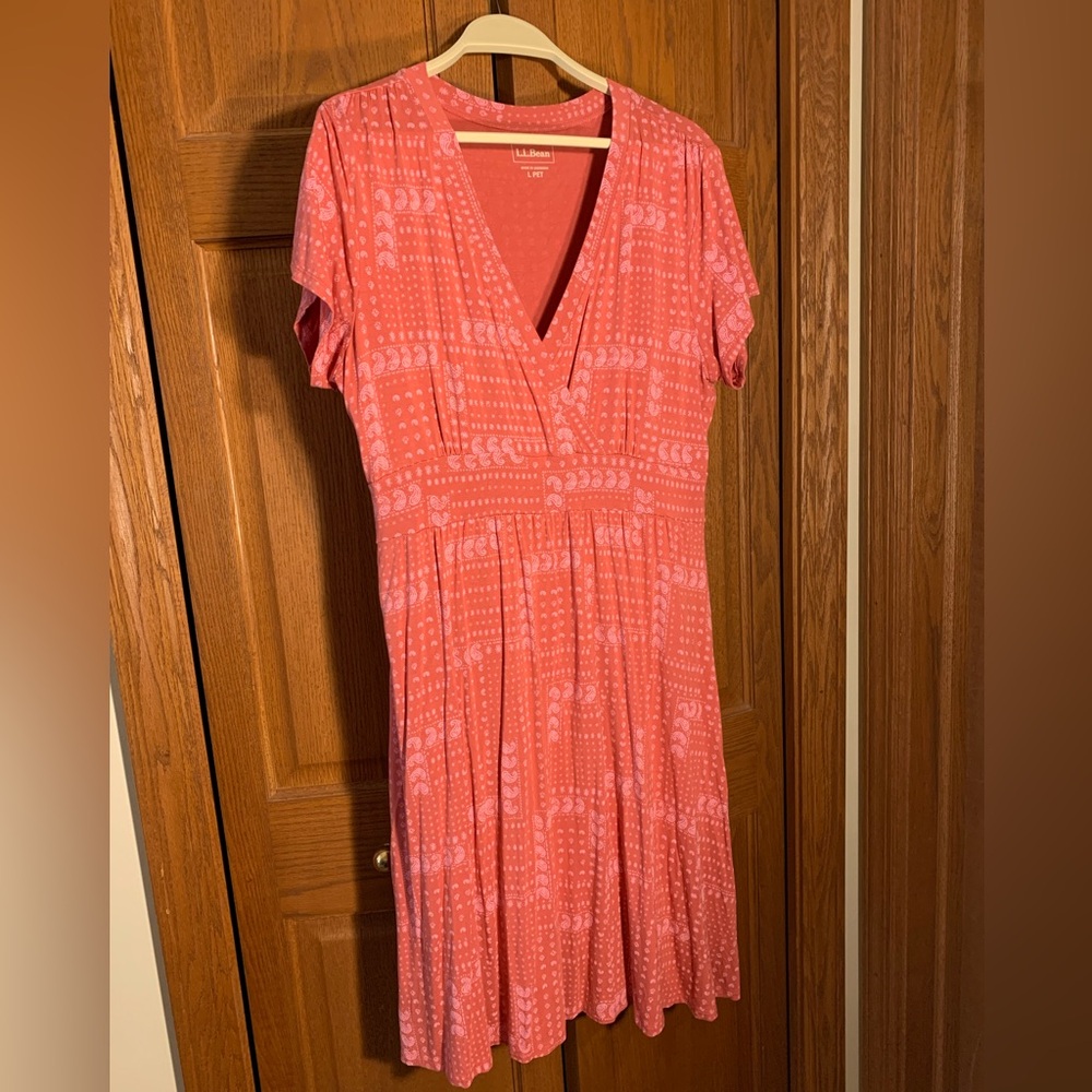LL Bean petite wrap dress—Petite Large, excellent condition, only worn twice.